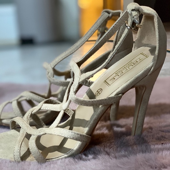 Nude Heeled Sandals - Picture 3 of 5